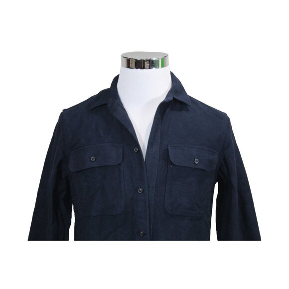 Everlane Shirt Mens S Navy Blue Organic Cotton Shacket Heavy Overshirt Jacket - Picture 7 of 8